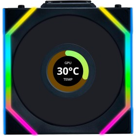 Вентилятор Lian Li Uni Fan SL Wireless LCD Reverse 120-1 Black (G99.12RSLLCD1W1B.00) 120х124.5х28 мм, 4-pin PWM, 9-pin USB, чер