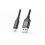 Кабель REAL-EL Premium Fabric USB - micro USB (M/M), 2 м, Black (EL123500048) — фото 4
