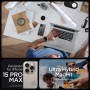 Чохол-накладка Spigen Ultra Hybrid MagFit для Apple iPhone 15 Pro Max Carbon Fiber (ACS06578) — фото 4