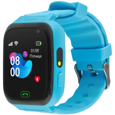 Детские смарт-часы Garmix PointPRO-100 WiFi Blue; 1.4" (240х240) IPS сенсорный / RDA8955 / ОЗУ 32 МБ / 32 МБ встроенной / камера