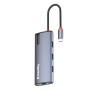 Док-станція СolorWay USB-C 6-в-1 Type C PD 100W/USB3.0х3/HDMI 4К/RJ45 (CW-HUB02) — фото 3