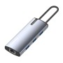 Док-станція СolorWay USB-C 6-в-1 Type C PD 100W/USB3.0х3/HDMI 4К/RJ45 (CW-HUB02) — фото 4