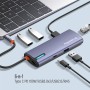 Док-станція СolorWay USB-C 6-в-1 Type C PD 100W/USB3.0х3/USB2.0/RJ45 (CW-HUB03) — фото 11