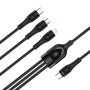Кабель ColorWay Lightning + micro USB + USB Type-C (M/M), 3.0 А, 1.2 м, Black (CW-CBPDU3060-BK) — фото 4
