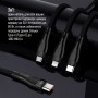 Кабель ColorWay Lightning + micro USB + USB Type-C (M/M), 3.0 А, 1.2 м, Black (CW-CBPDU3060-BK) — фото 7