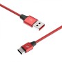 Кабель SkyDolphin S55T Neylon USB - USB Type-C (M/M), 1 м, Red (SDUSB-000437) — фото 2