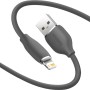 Кабель Baseus Jelly Liquid Silica Gel USB - Lightning (M/M), 2.4 A, 2 м, Black (CAGD000101) — фото 3