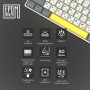 Клавіатура бездротова Epomaker EP64 60 Mulan Switch Hot-Swap (2.4G/BT/USB) RGB UA White (EP64-W-M), foto 10