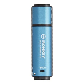 Флеш-накопичувач USB3.2 64GB Kingston IronKey Vault Privacy 50 Type-A Blue (IKVP50/64GB)