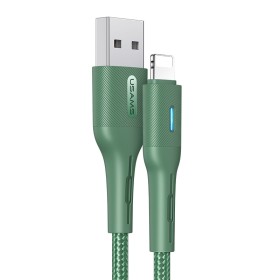Кабель Usams US-SJ425 USB - Lightning (M/M), 1.2 м, Green (SJ425USB03)