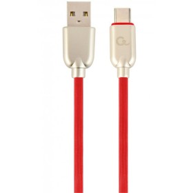 Кабель Cablexpert USB - USB Type-C V 2.0 (M/M), 2.1 А, преміум, 1 м, червоний (CC-USB2R-AMCM-1M-R)