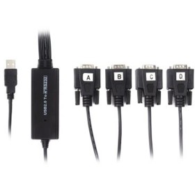 Кабель Viewcon USB - 4хCOM (M/M), (925pin), 1.4 м, Black (VE671)