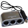 Автомобільний зарядний пристрій Atcom ES-09 (HUB 3DC12  1USB, 2.1A) Black (13151)