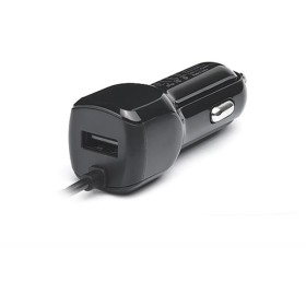 Автомобільний зарядний пристрій REAL-EL CA-17 (2USB, 2.1A) Black  кабель Lightning