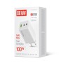 Мережевий зарядний пристрій ColorWay GaN Mini 100W PD Port PPS USB (USB-2C1A) White (CW-CHS061PD-WT), foto 9