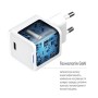 Мережевий зарядний пристрій ColorWay GaN Mini 35W PD Port PPS USB-C White (CW-CHS056PDC-WT)  кабель USB Type-C, foto 5