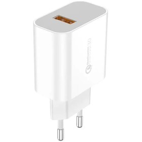 Мережевий зарядний пристрій Foneng EU46 QC3.0 Charger (1USBх3A) White (EU46-CH-TC)  кабель USB Type C