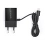 Мережевий зарядний пристрій REAL-EL CH-217 (2USB, 2.1A) Black  кабель Lightning, foto 4
