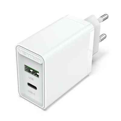Мережевий зарядний пристрій Vention USB Type C  QC4.0 (18-20W) White (FBBW0-EU)