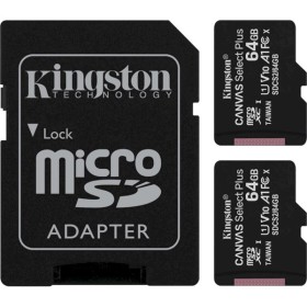 Карта памяті MicroSDXC 2x64GB UHS-I Class 10 Kingston Canvas Select Plus R100MB/s  SD-адаптер (SDCS2/64GB-2P1A)
