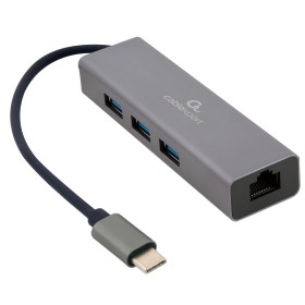 USB-хаб Cablexpert USB Type-C Grey 3-в-1 (A-CMU3-LAN-01)