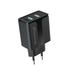 Мережевий зарядний пристрій Grand-X CH-15B (2xUSB 2.1A) Black