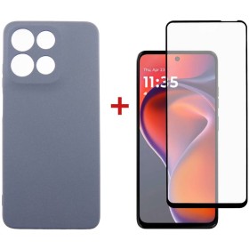 Чохол-накладка Dengos для Motorola G15/G15 Power Grey Full Glue (DG-KM-147)  захисне скло
